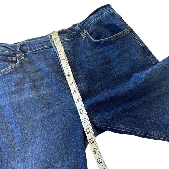 AGOLDE Riley Long Blue Denim Slim Fit Ankle Jeans, 32 - Picture 8 of 11